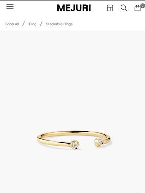 Mejuri 14K Gold Open Diamond Ring